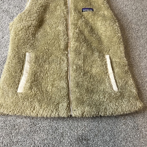 Patagonia‎ Vest Womens Medium Green Los Gatos Fleece Zip Pockets Soft - Picture 2 of 11